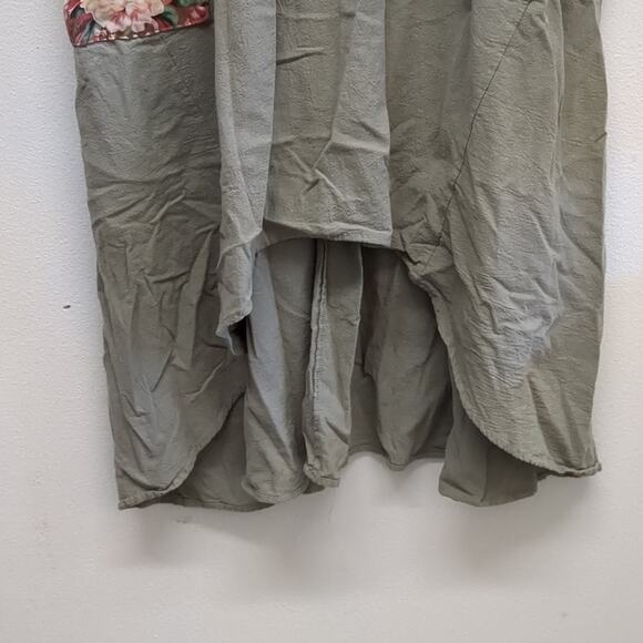 Misslook high low long sleeve dress with floral pockets lagenlook size medium - Picture 6 of 7